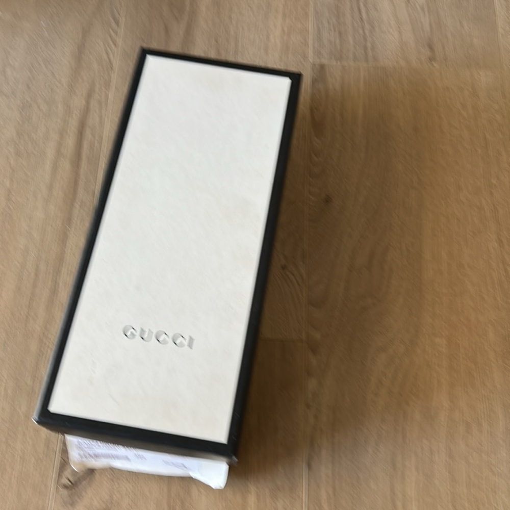 Gucci Interlocking GG Thong Black Leather Flat Flip Flop Thong Sandal IT 39.5 - Picture 11 of 12